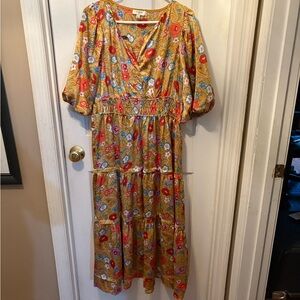 Umgee Multicolor Paisley Midi Dress‎